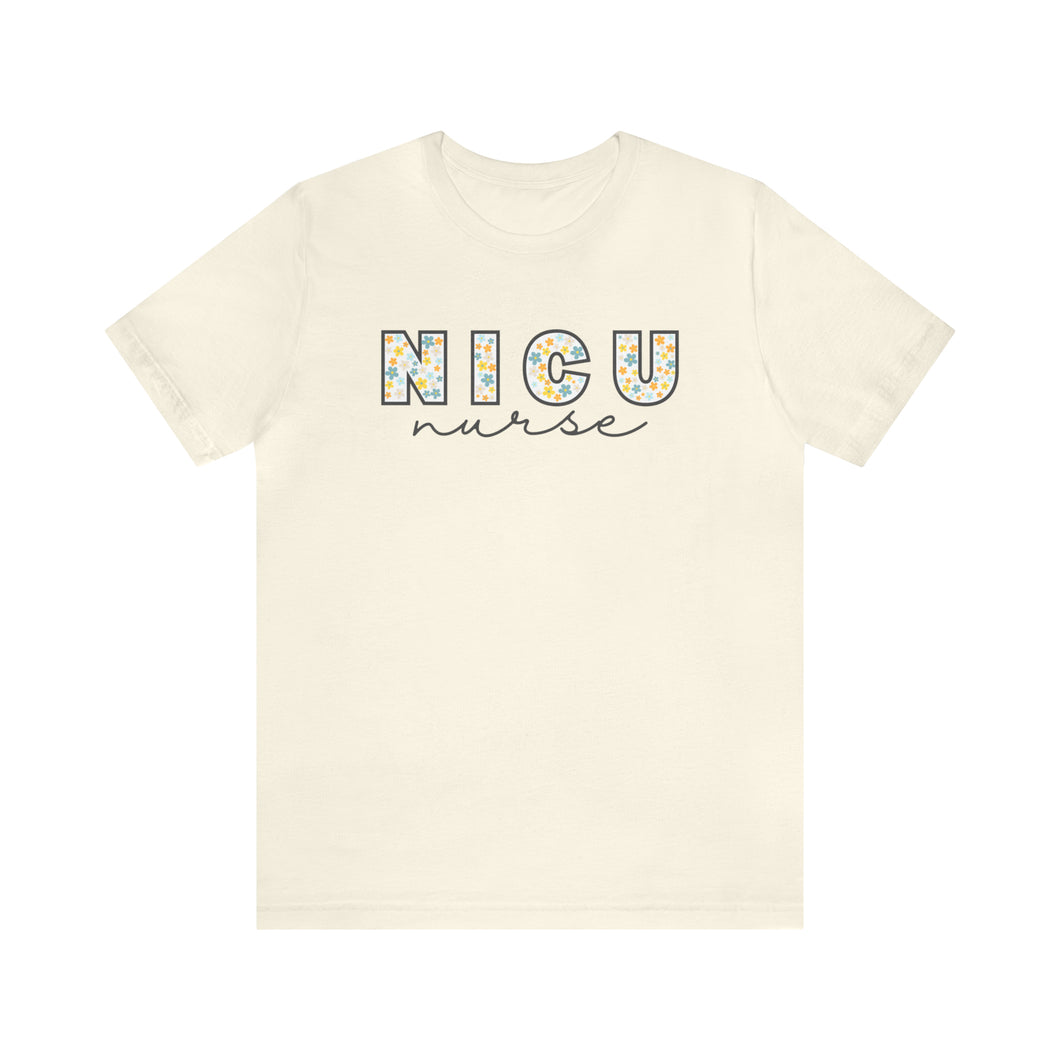 NICU Nurse Floral T-Shirt